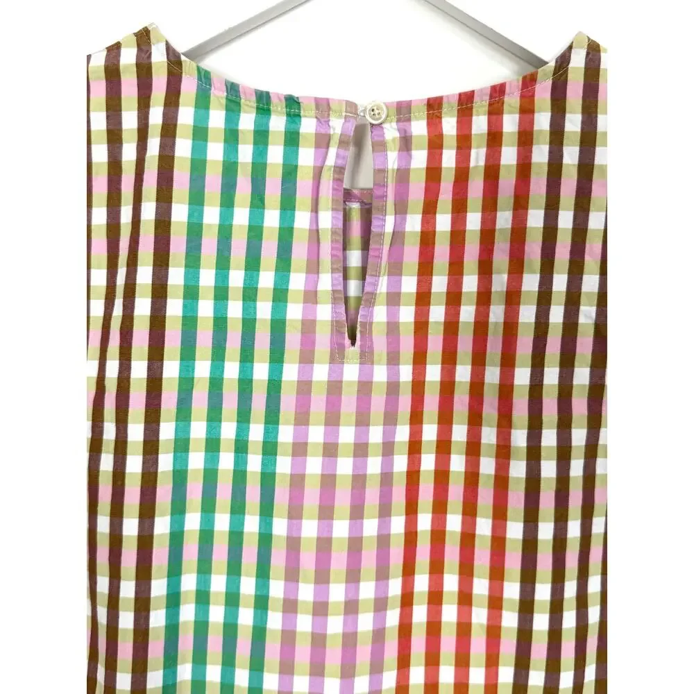 Kate Spade Rainbow Plaid Top